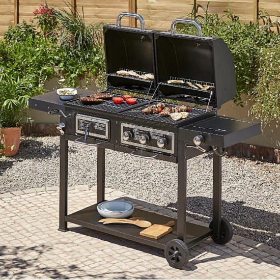 Uniflame Classic Gas and Charcoal Combination Grill